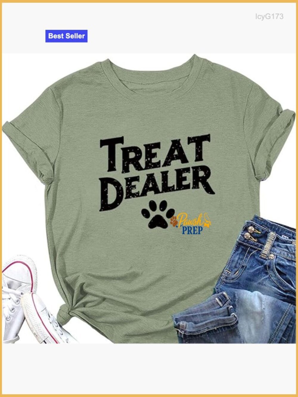Dog Paw Print Graphic Tee Women's T-Shirt Casual Dog Mom Shirt